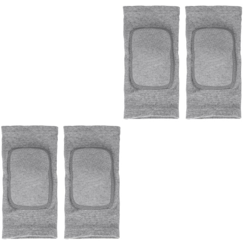 2Pcs Grey Knee Safety Pad Elastic Breathable Protector Cover 1