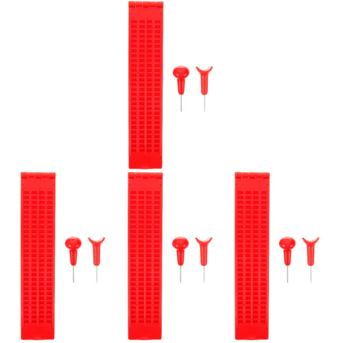 4Sets Lightweight Red Braille and Stylus Kit for Easy Writing 2
