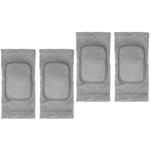 2Pcs Grey Knee Safety Pad Elastic Breathable Protector Cover 2