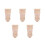 5Pcs Durable Wood Corbels Khaki Decorative Brackets for Interiors 8