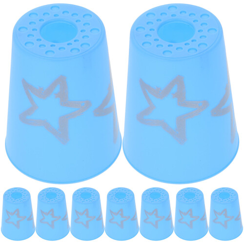 36Pcs Sky-Blue Stackable Plastic Cups for Games Party