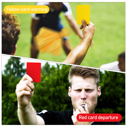 1Set Portable Soccer Referee Cards Flags Whistle Set 2