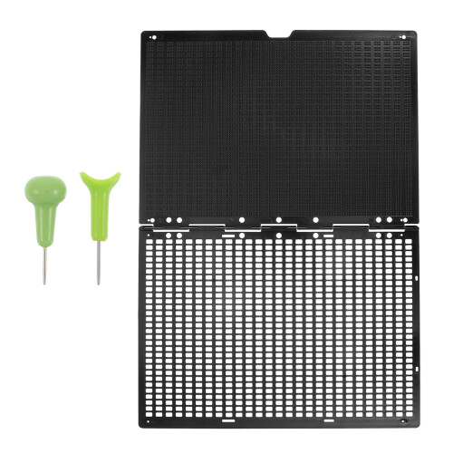 2Sets Wear-Resistant Plastic Braille Writing Board Black with Stylus 1