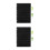 2Sets Wear-Resistant Plastic Braille Writing Board Black with Stylus 8