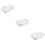 3Pcs Double Handle Ceramic Bakeware White Baking Dish for Oven Use 11