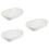 3Pcs Double Handle Ceramic Bakeware White Baking Dish for Oven Use 9