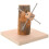 3Pièces Roue Hamster Bois Naturel Rongeurs Khaki 2