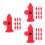 30Pcs Lively Red Resin Miniature Fire Hydrant for Sand Table Decor 9