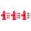 30Pcs Lively Red Resin Miniature Fire Hydrant for Sand Table Decor 5
