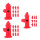 30Pcs Lively Red Resin Miniature Fire Hydrant for Sand Table Decor 4