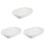3Pcs Double Handle Ceramic Bakeware White Baking Dish for Oven Use 4