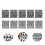 20Sheets Silver Alphabet Number Sticker Labels for Room Decoration 8