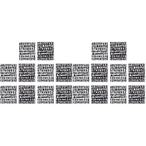 20Sheets Silver Alphabet Number Sticker Labels for Room Decoration 1