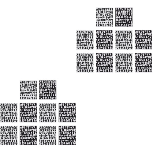 20Sheets Silver Alphabet Number Sticker Labels for Room Decoration 2