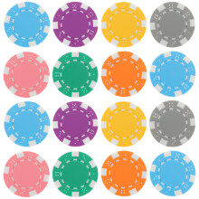 112St Huisgebruik Pokerchips Van Kunststof Met Assorti Kleuren