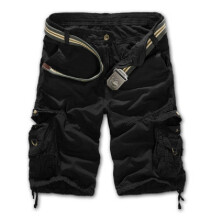 (Black,29)Bermuda Masculina Camuflagem Carga Shorts Exército Militar Camuflagem Calças de Combate Shorts