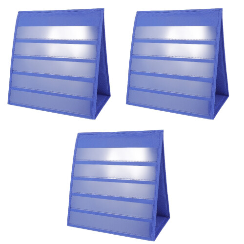 3Stk Blauer Memo Tischkalender Doppelseitig Selbststehend Vielseitig 2
