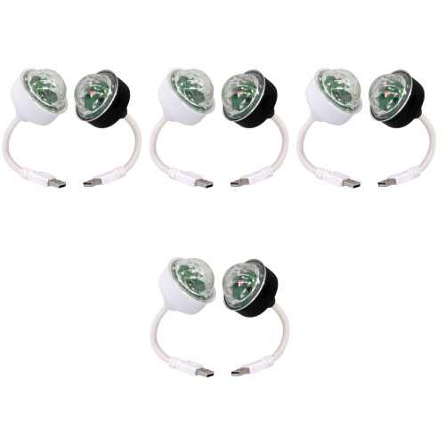 8Stk USB Farbwechsel Mini Disco Licht LED Partydeko 2