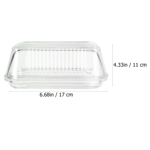 1Stk Transparentes Dessertplatte Butterbehälter Mit Schutzdeckel 2