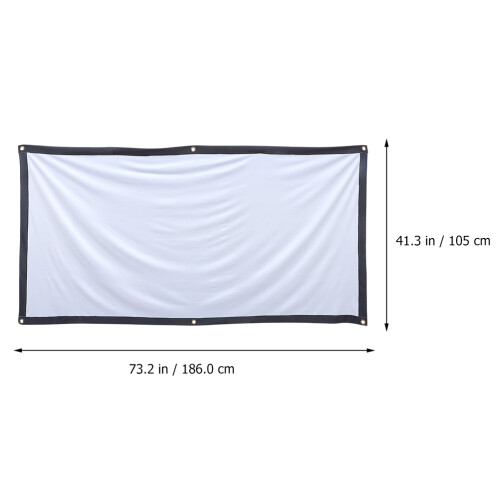 1Set Polyester Mit Metallklammer Weiß Für Büro Kino 1