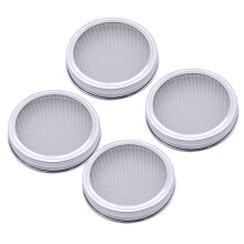 12Stk Keimdeckel Silber Für Gläser Mit Abnehmbarem