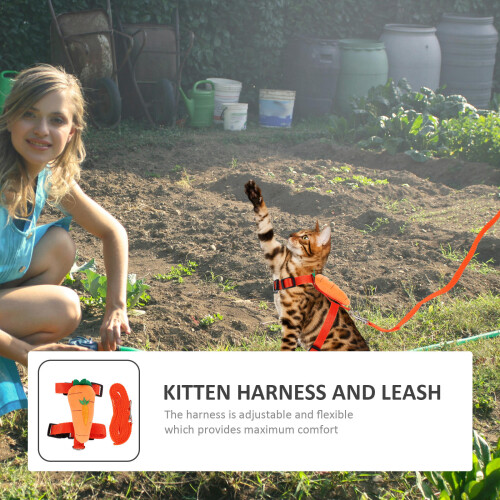 1Set Polyester Katzen- -Set Verstellbar Und Komfortabel 2