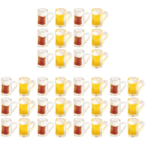 60Stk Mini Bierkrug Modelle Resin Bierbecher Deko 1