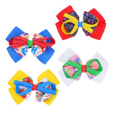 4St Bow Knot Barrettes Met Rozenband, Haarclip Voor Decoratie