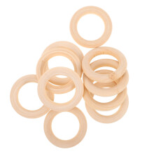 30Pièces Cercles En Bois Khaki Pour Artisanat, Macramé