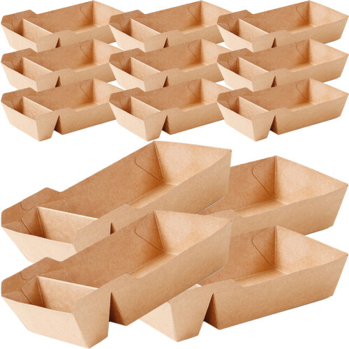 30Pièces Boîte Alimentaire Papier Marron Pour Snacks Et Popcorn