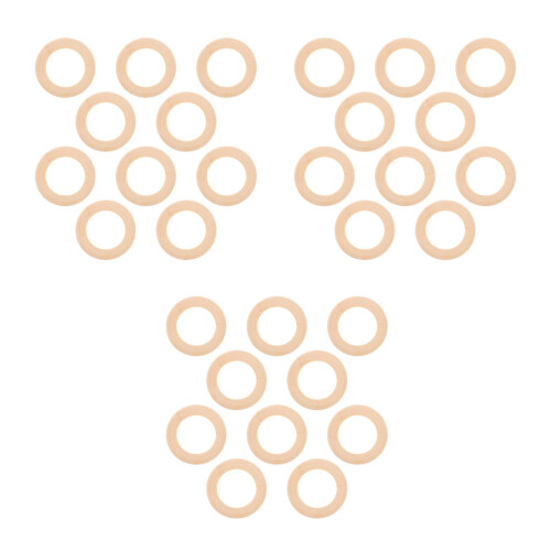30Pièces Cercles En Bois Khaki Pour Artisanat, Macramé 2