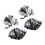 10Pièces Pompons Cheer Noir Métallique Réutilisable Pour Animation 3