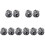10Pièces Pompons Cheer Noir Métallique Réutilisable Pour Animation 4