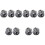 10Pièces Pompons Cheer Noir Métallique Réutilisable Pour Animation 5