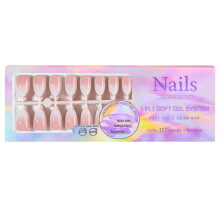 Gelnagel-Tipps 15 Größen 5 Farben Stil 01-04 50 g