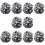 10Pièces Pompons Cheer Noir Métallique Réutilisable Pour Animation 9
