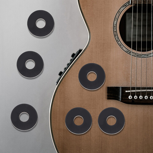 96Pièces Sangles De Guitare Bloc Silicone Noir Sécurisé Stabilité 2