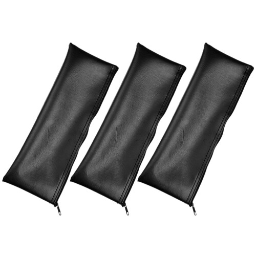 12Pièces Étui Microphone Noir En PU Résistant Pour Stockage 1