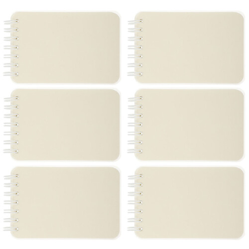 6Pièces Bloc Notes Spirale Blanc Usage Domestique Papier