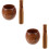 2Ensembles Mortier Pilon Bois Marron Usage Pour Ail Épices 5