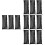 12Pièces Étui Microphone Noir En PU Résistant Pour Stockage 7