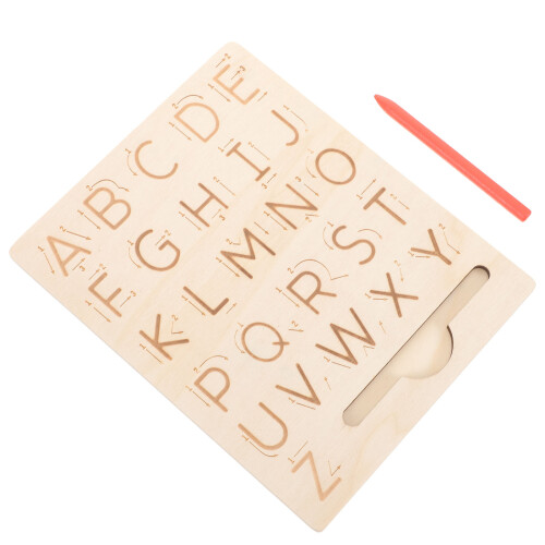 5Ensembles Planche D'écriture Montessori Bois Couleur Kaki 2