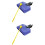 2Pièces Cowbell Percussion Métal Violet Réglable Pour Enfants 7