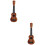 2Pièces Jouet Bois Mini Pour Tout-Petits Débutants Marron 8