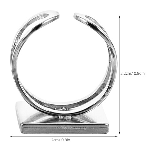 6Pièces Bases De Ajustables En Acier Inoxydable Argent Pour DIY 1