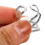 6Pièces Bases De Ajustables En Acier Inoxydable Argent Pour DIY 3
