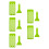 5Pièces Kit DIY À Vert Plateau 50 Trous Spatule Souple 6