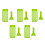 5Pièces Kit DIY À Vert Plateau 50 Trous Spatule Souple 3