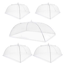 5St Mesh Voedselkap Met Kant Voor Picknick En Tuintent
