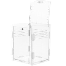 4Pcs Clear Acrylic Pet Reptile Cases Easy Observing and Cleaning